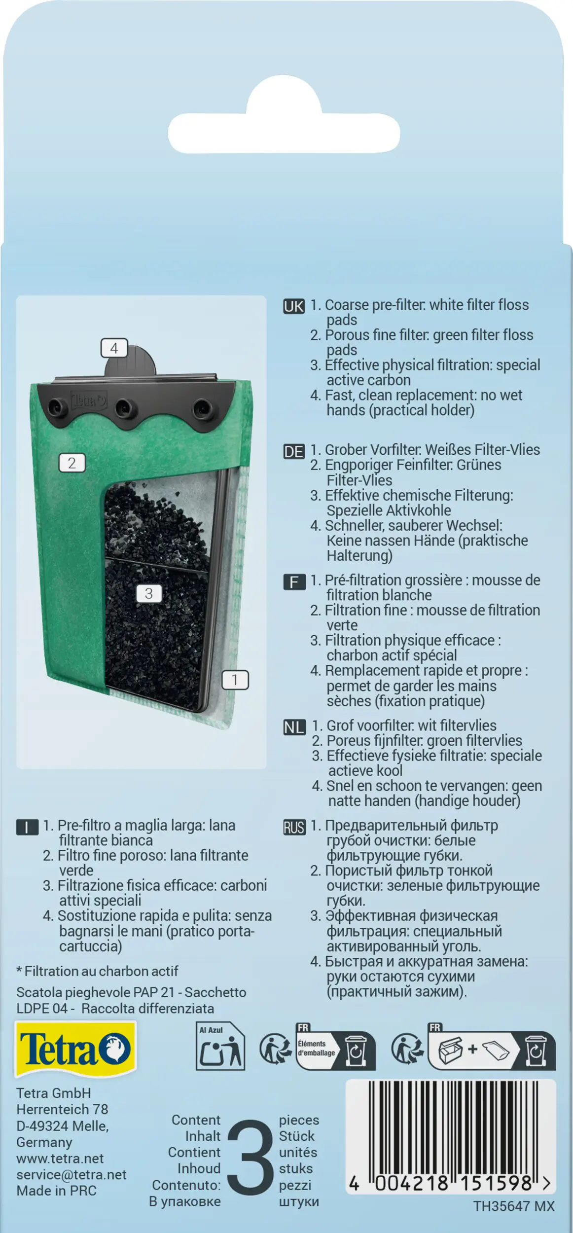 Tetra Filterkatusche EasyCrystal C250 300 Inhalt: 3 Stück