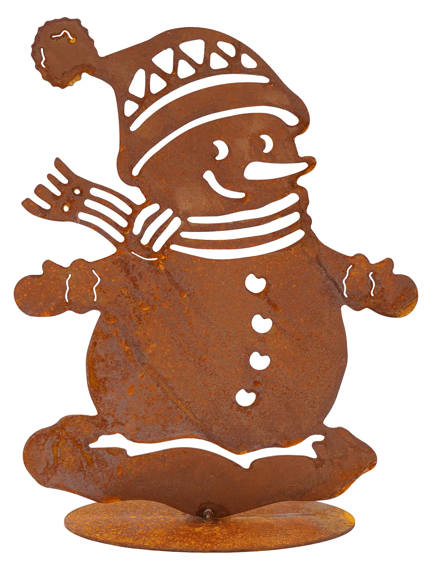 Badeko Dekofigur Schneemann 26 cm rostbraun