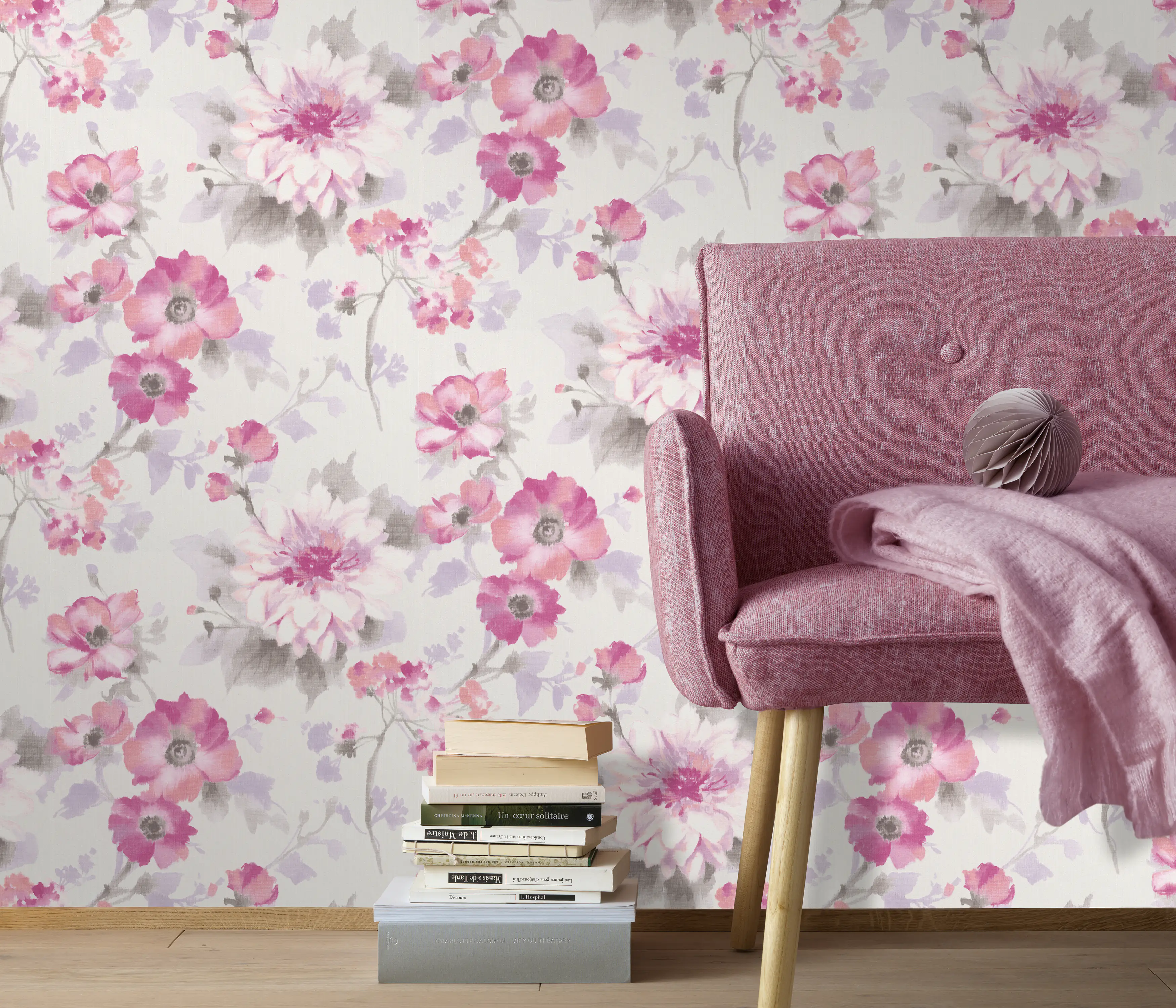 Guido Maria Kretschmer Vliestapete 10051-05 Fashion For Walls floral rosa 10,05 x 0,53 m