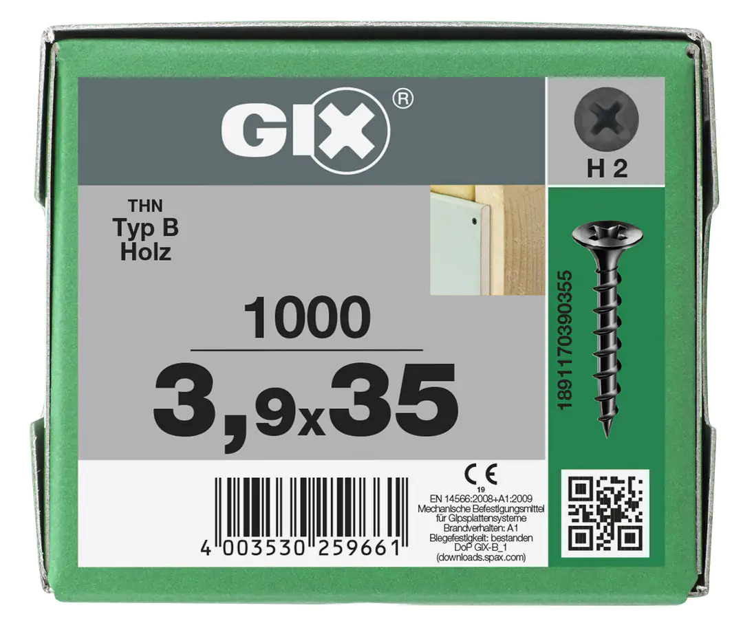 Spax Trockenbauschrauben 3.9 x 35 mm PH 2 Grobgewinde - 1000 Stk.