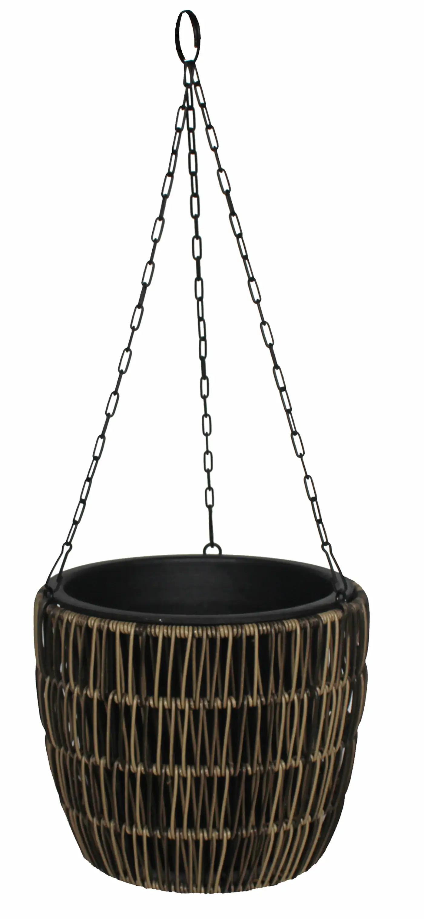 TrendLine Polyrattan Hängeampel Ø 25 x 22 cm mit Einsatz
