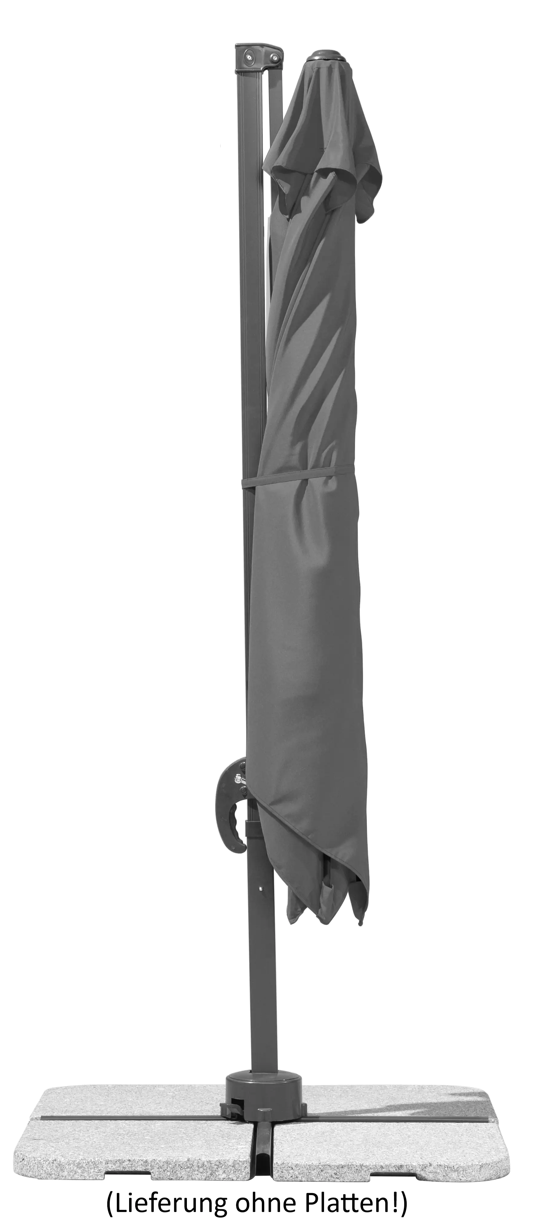 Schneider Ampelschirm Rhodos Junior anthrazit 270 x 270 cm inkl. Sonnenschirmhülle