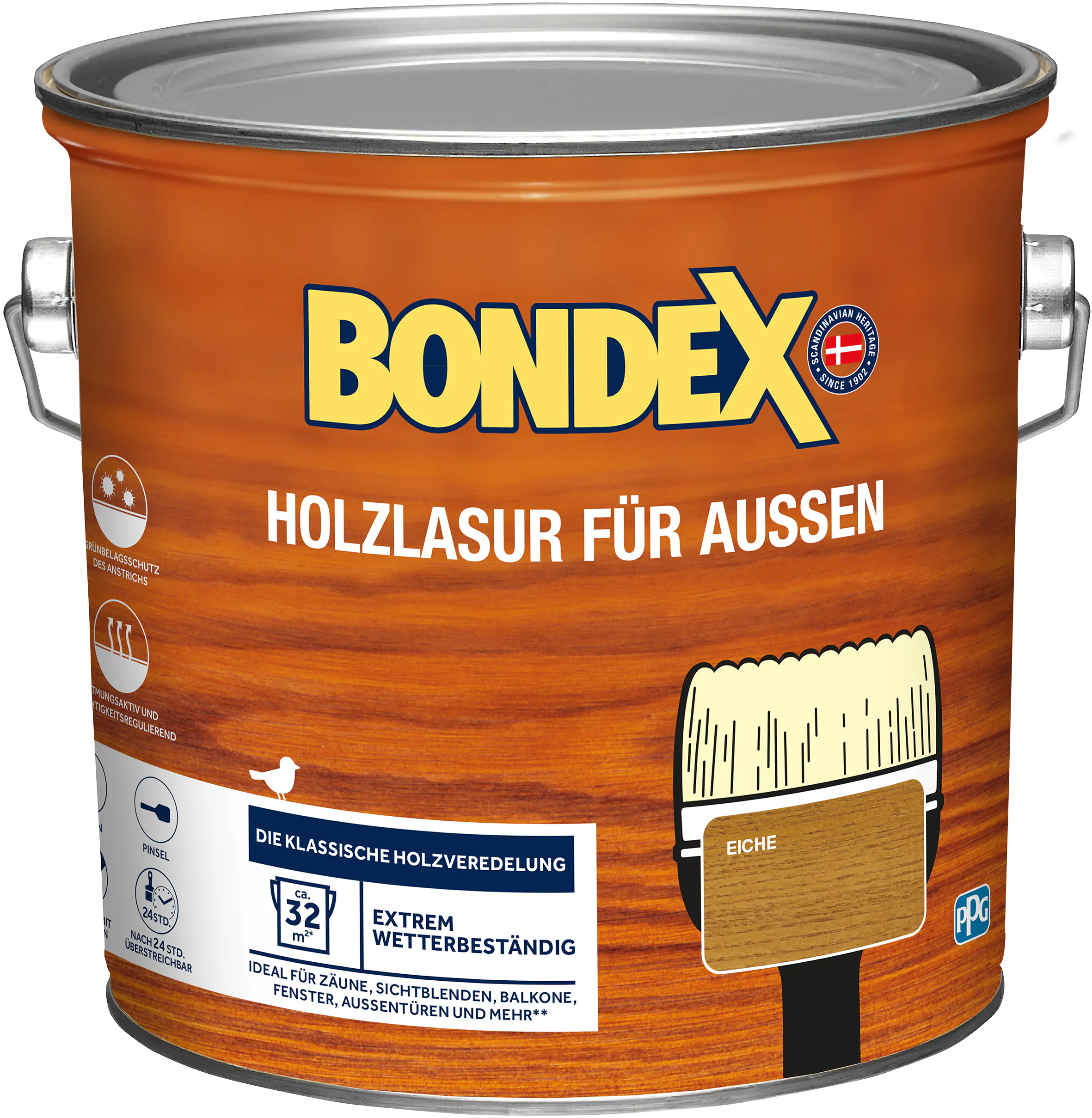 Bondex Holzlasur für Außen 2,5 L eiche
