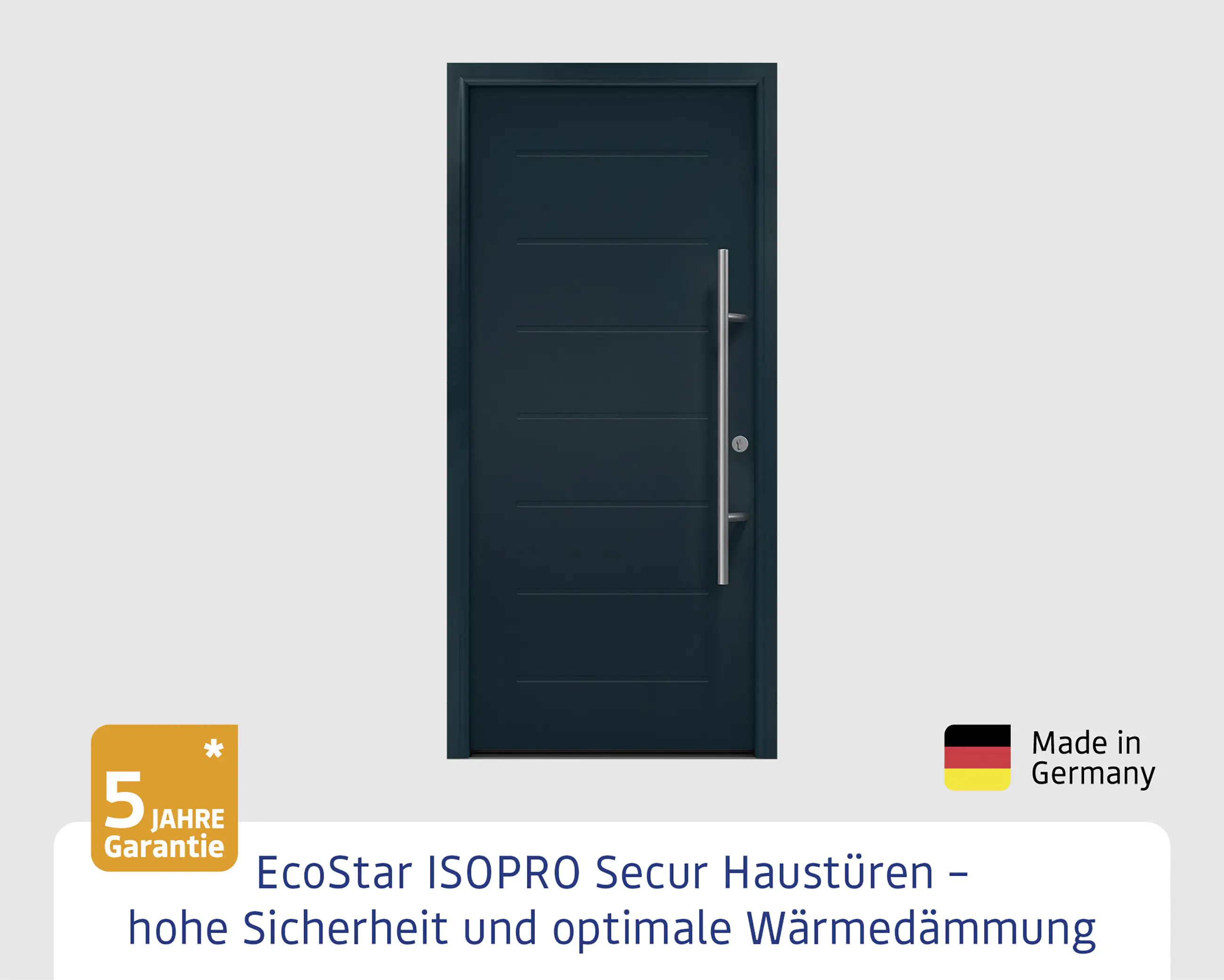 EcoStar Haustür ISOPRO Secur IPS 015 RC2 anthrazitgrau 110 x 210 cm