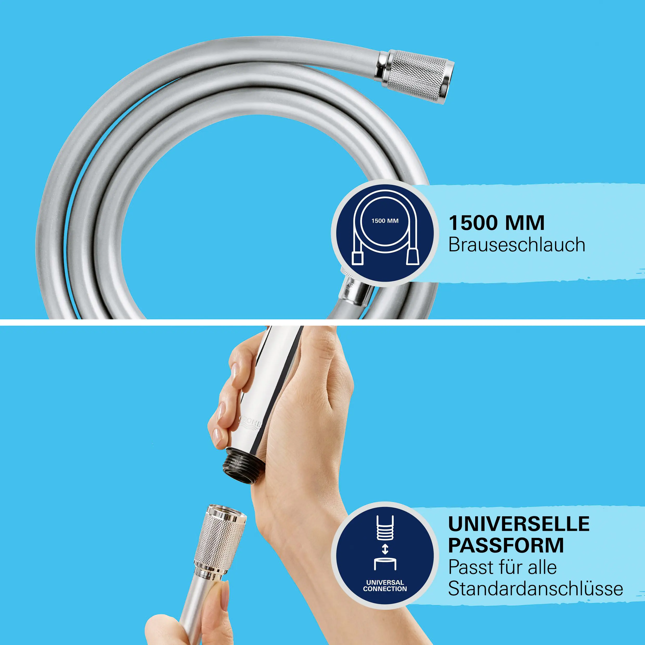 Grohe Brauseschlauch VitalioFlex Comfort 1,5 m chrom