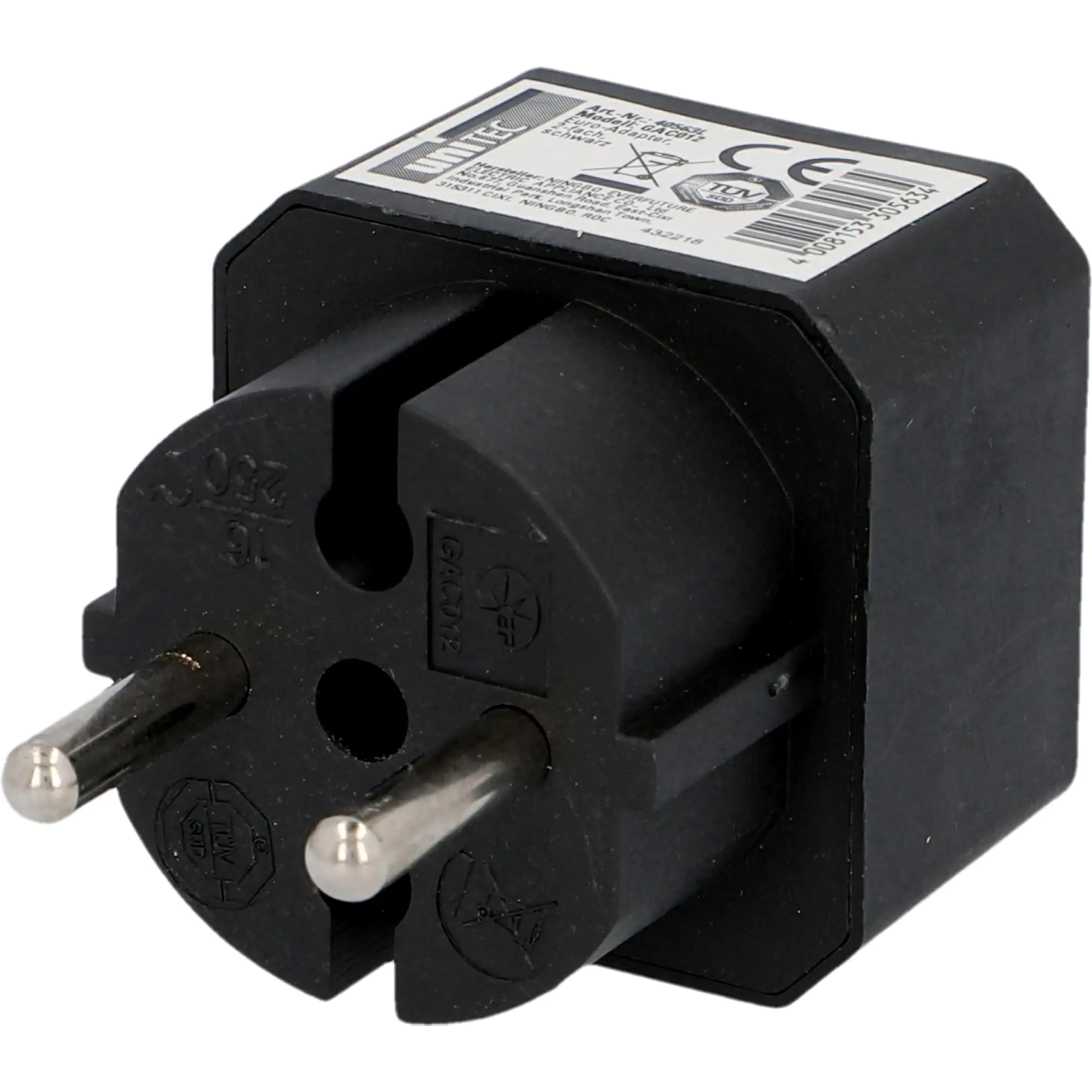 Euro-Adapter 2-fach schwarz