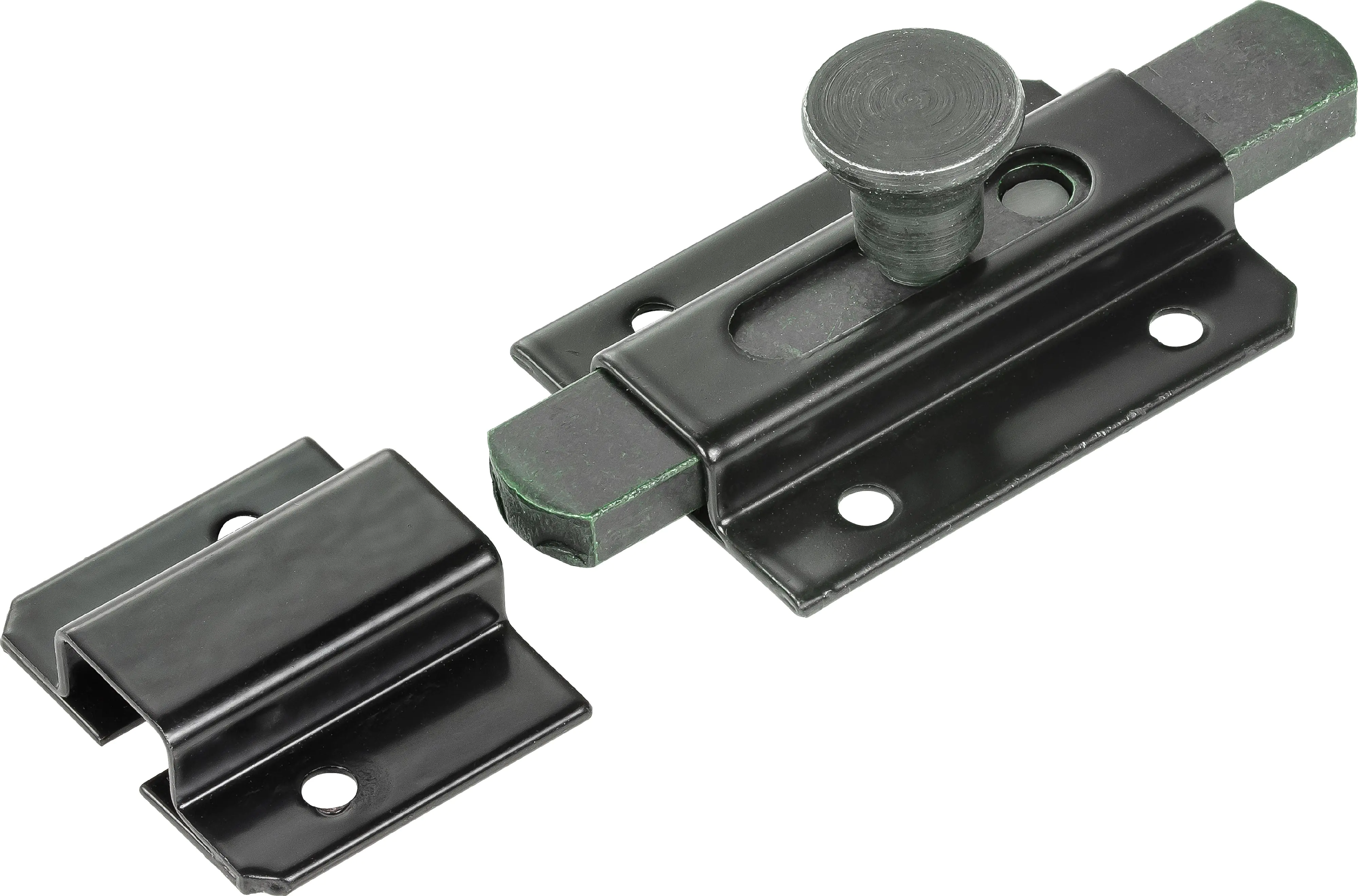 Vormann Bolzen-Knopfriegel 120 x 36 mm Stahl schwarz