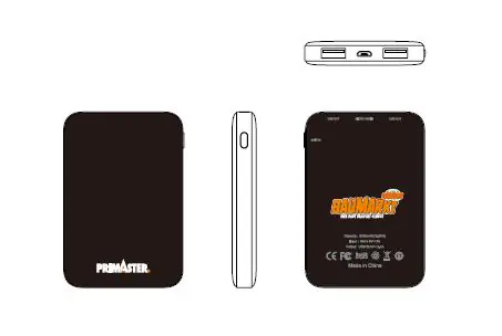 Primaster Powerbank P78 5000 mAh schwarz