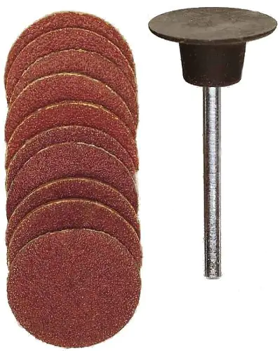 Proxxon Micromot Gummiteller Ø 18 mm K120, K150 mit 5 Schleifscheiben
