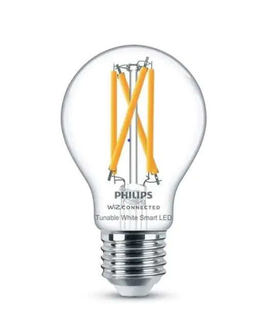 Philips Smart LED Leuchtmittel Tunable White Clear A60 E27 Birnenform 7 W
