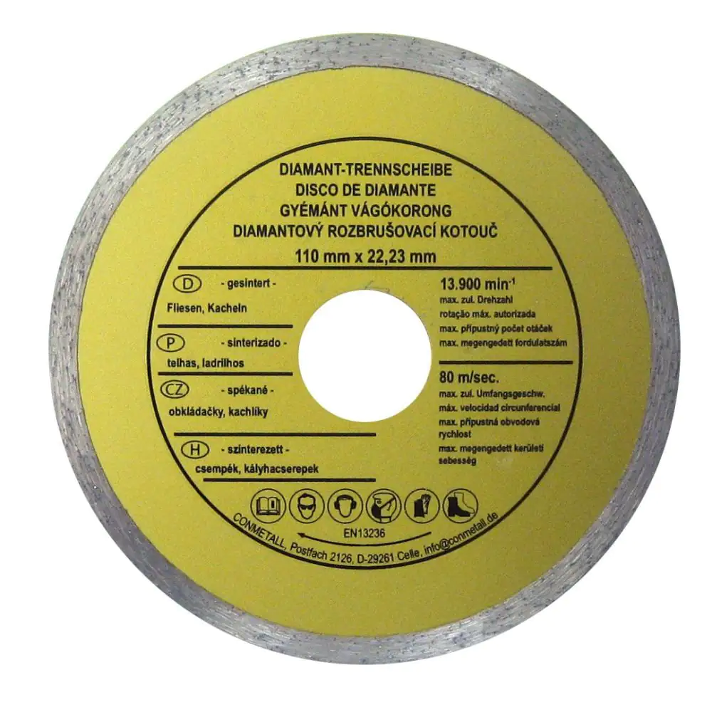 Werkzeyt Trennscheibe 110 x 22,23 mm Diamant für Fliesen