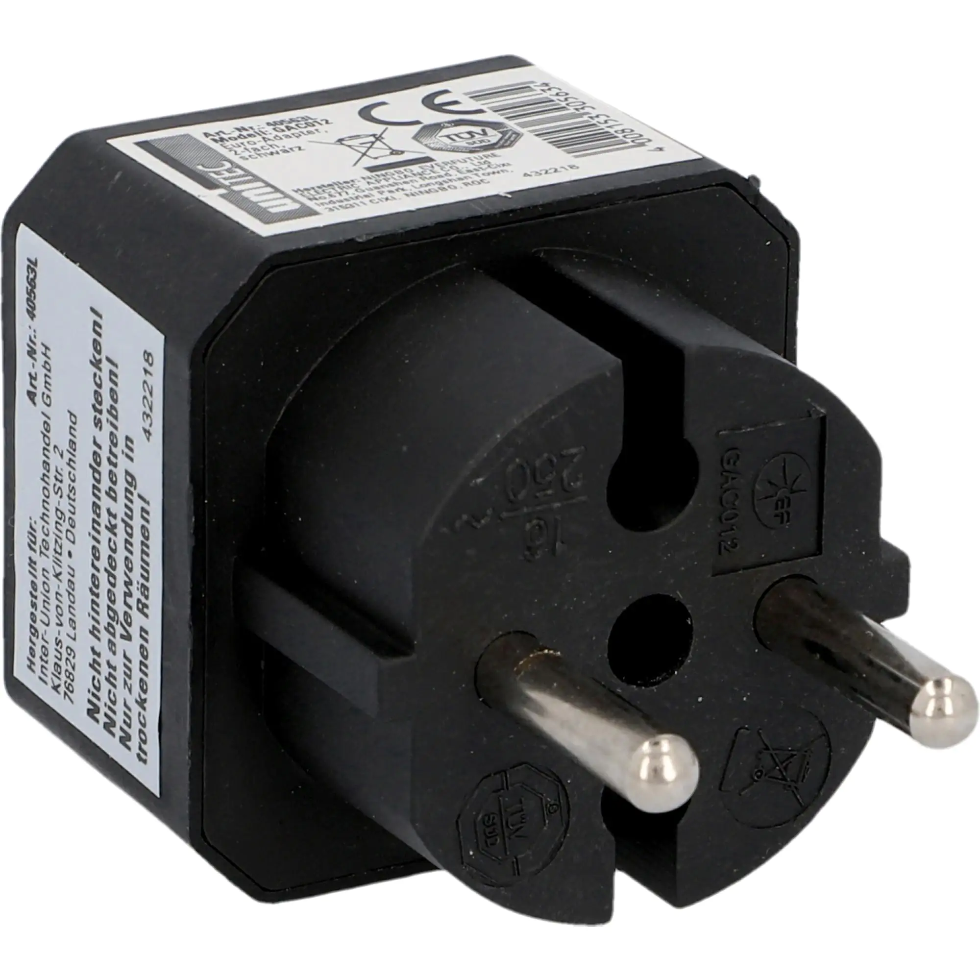 Euro-Adapter 2-fach schwarz