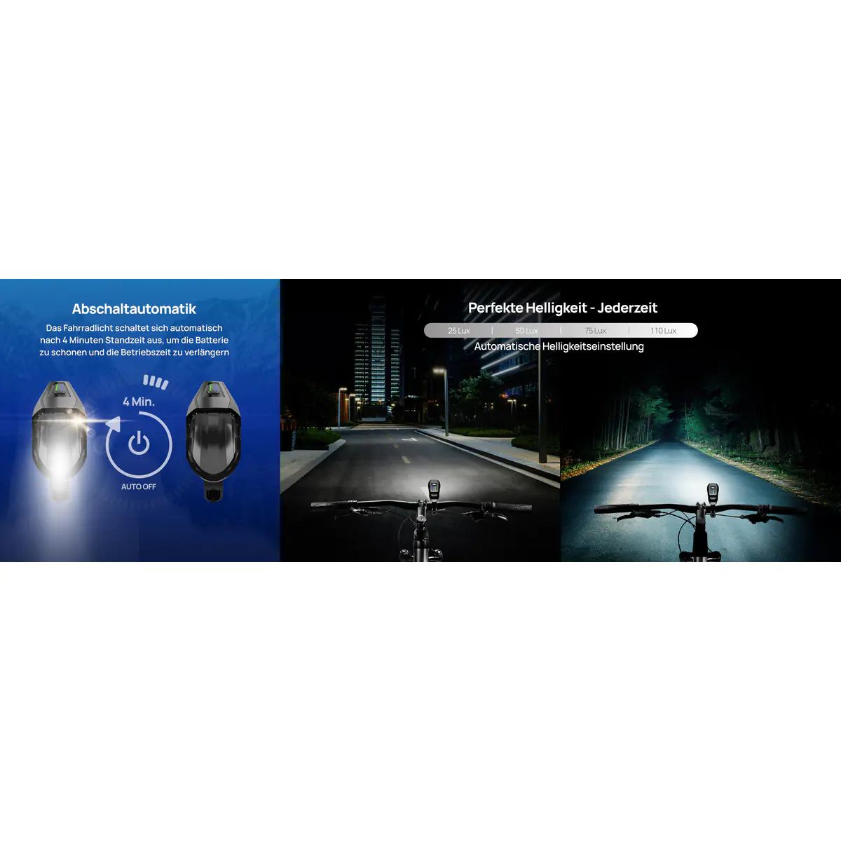 Fischer LED-Akku Beleuchtungs-Set TWIN STOP 110 Lux