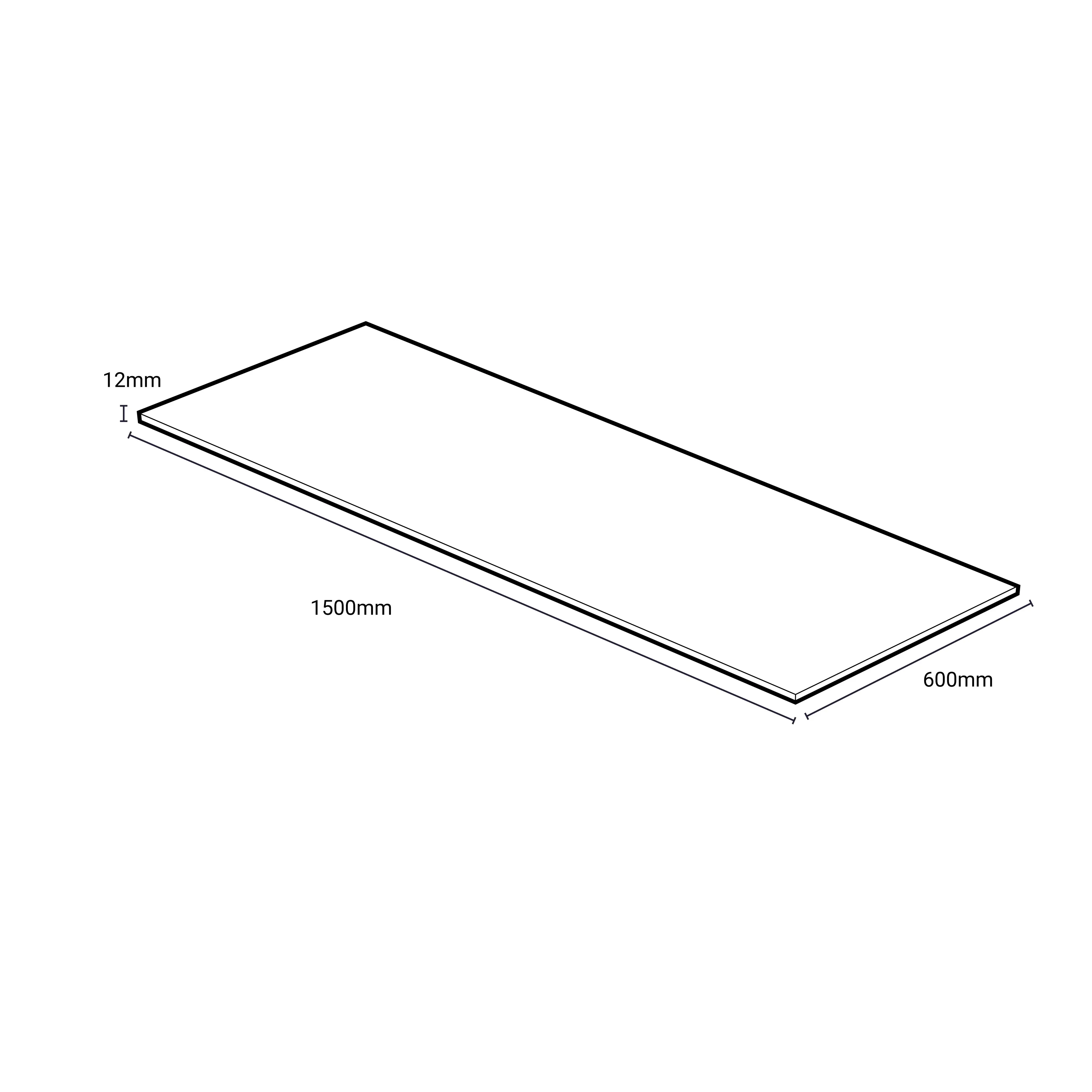 Wetwall Vanity Compact Waschtischplatte 150 x 60 cm Marbre Celeste