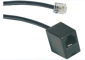 Schwaiger Telefon Verlängerungskabel TVL6332 533 RJ11 schwarz, 10,0m, 1x RJ11 Stecker / 1x RJ11 Buchse