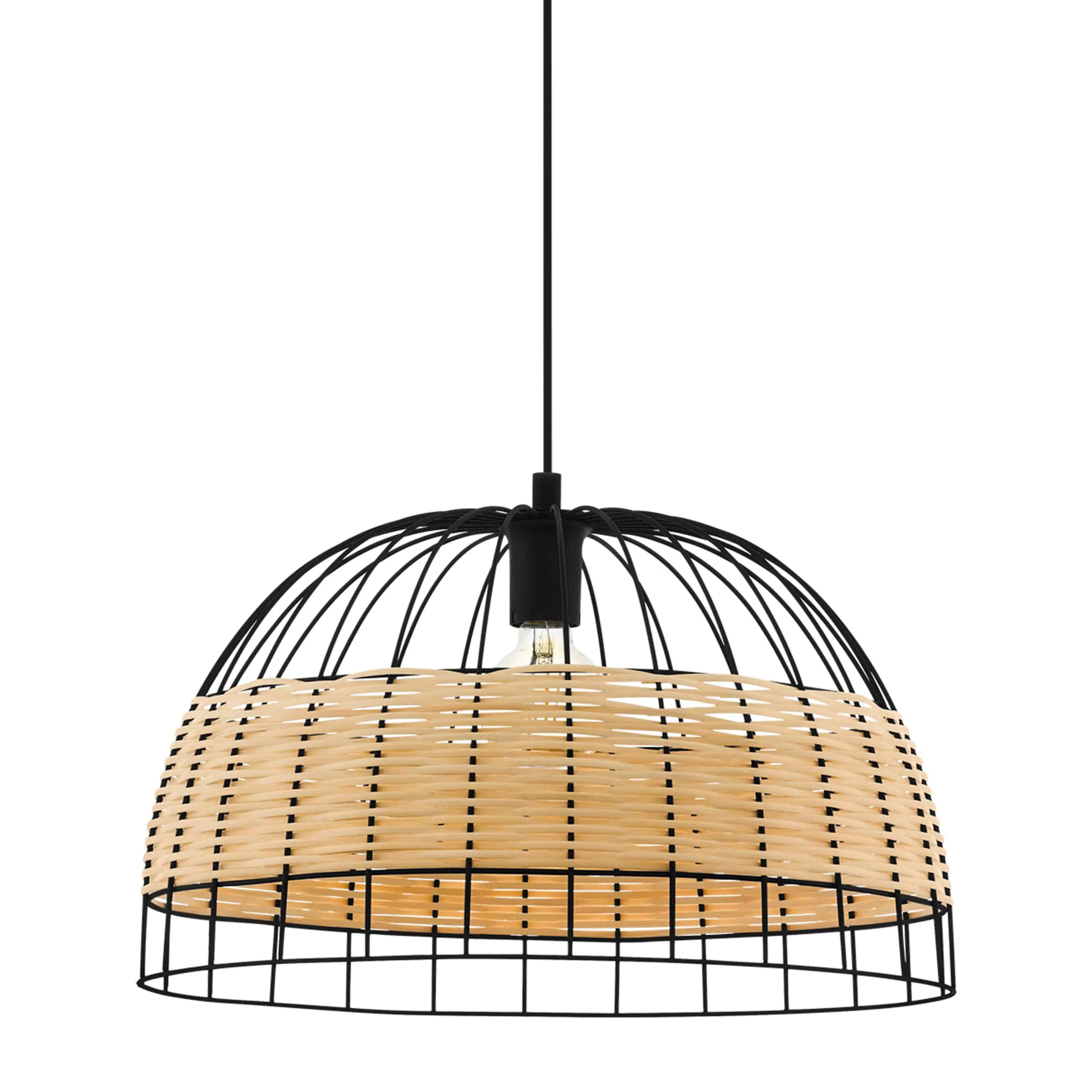 Eglo Pendelleuchte Anwick natur Ø 50 cm E27, max. 60 W
