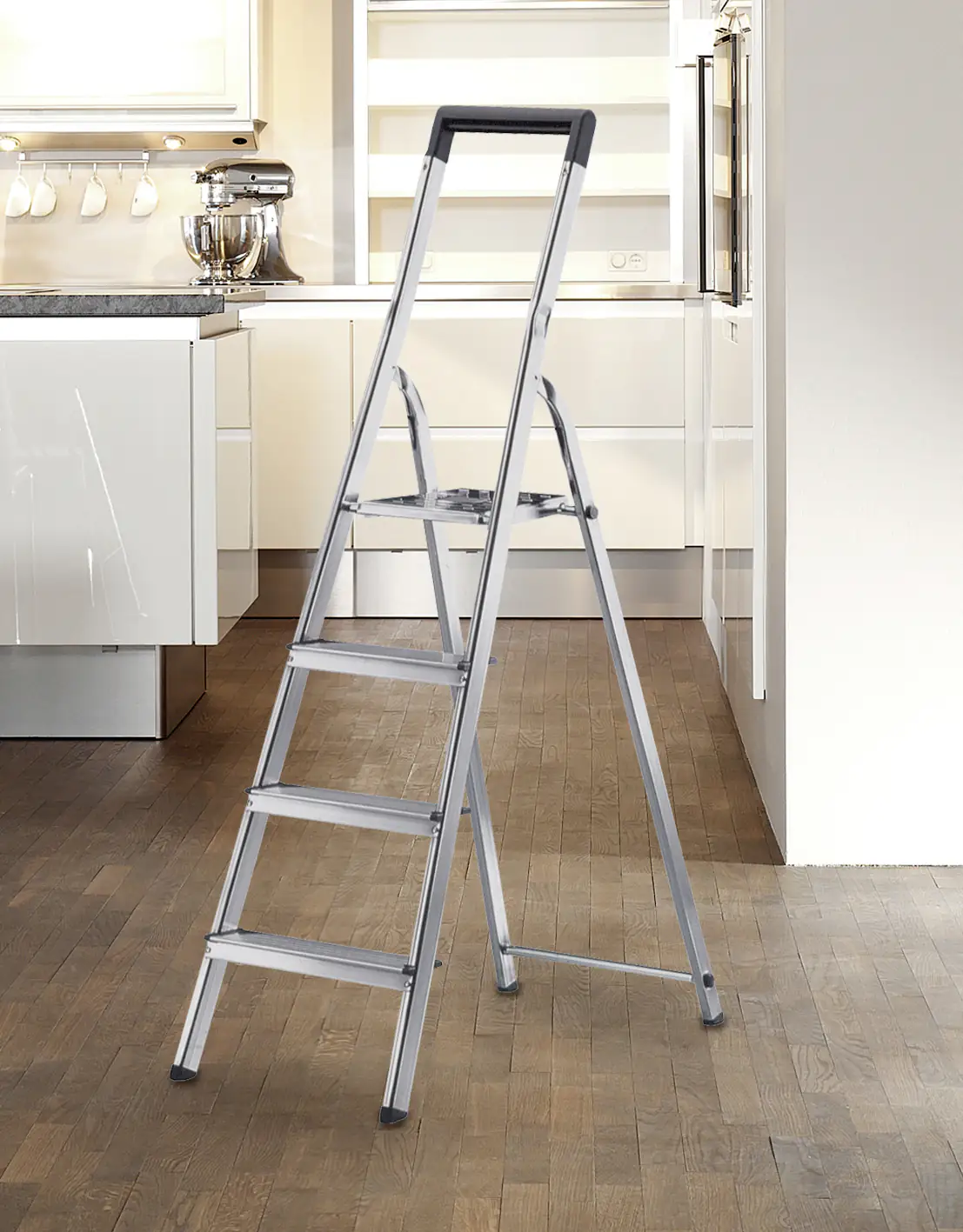 Hailo Aluminium-Sicherheits-Stehleiter L40 BasicLine 3,28 m