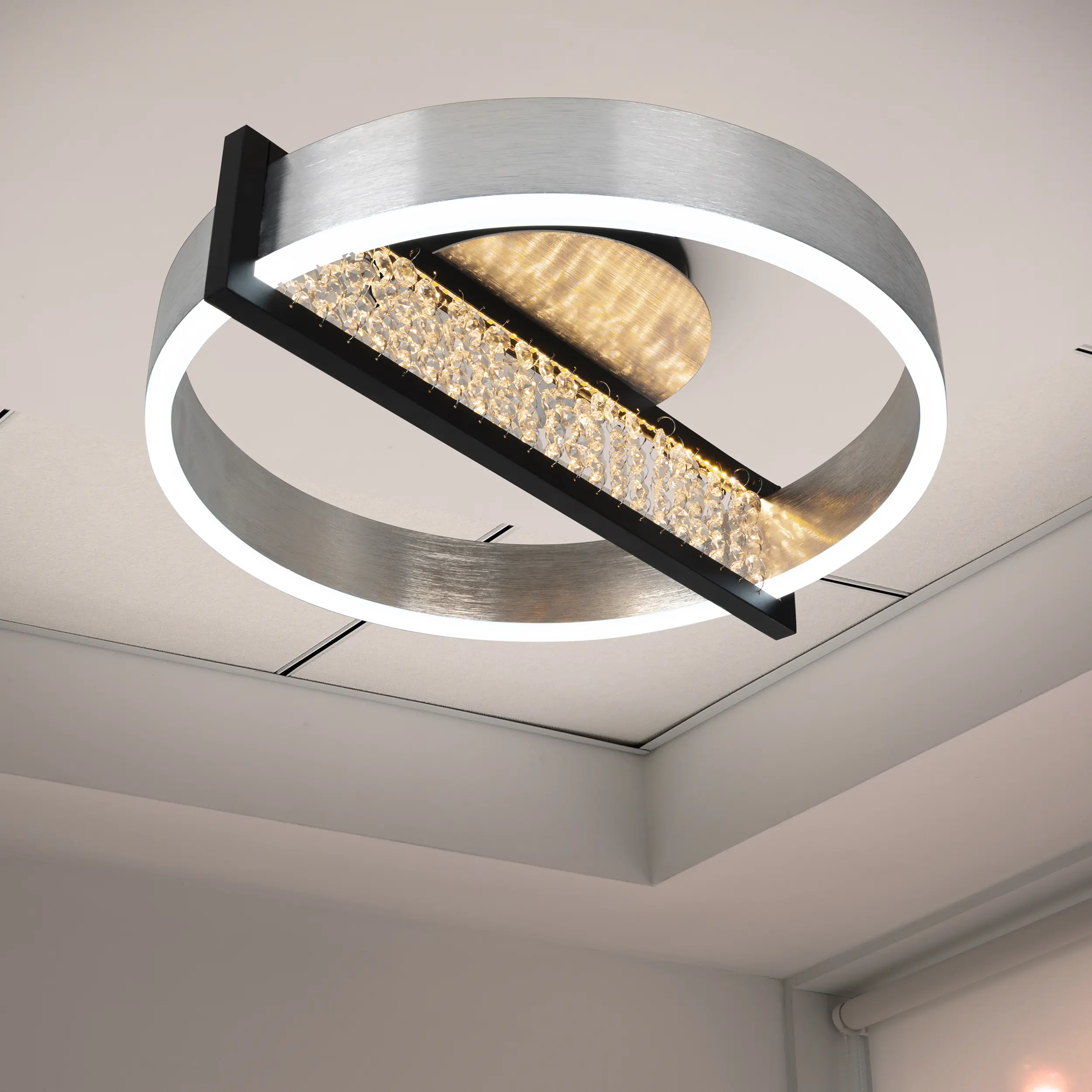 Light & More LED Deckenlampe 30 W Steel Aluminium warmweiß-kaltweiß