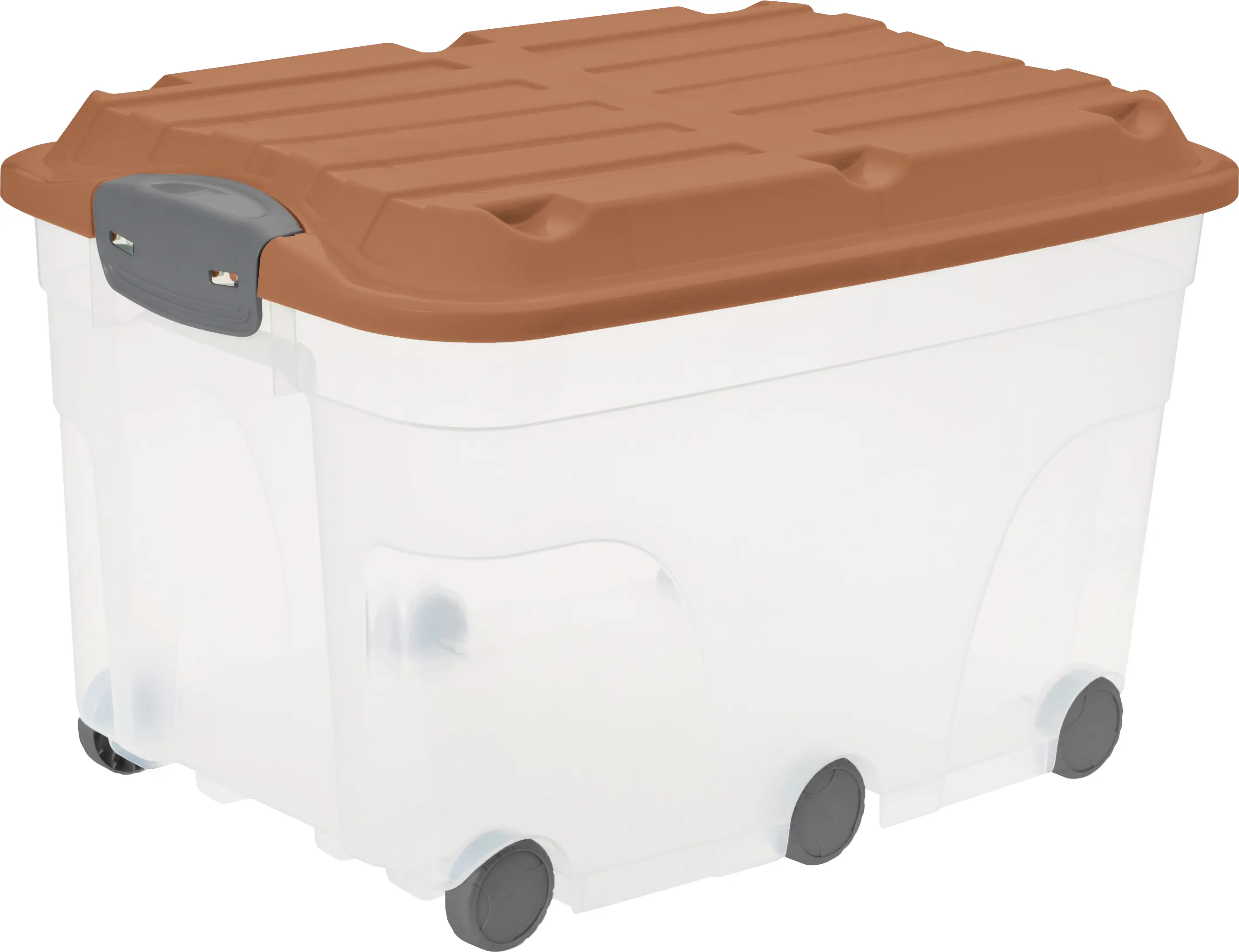 Rotho Aufbewahrungsbox mit Deckel 59,5 x 40 cm 57 L coral clay 