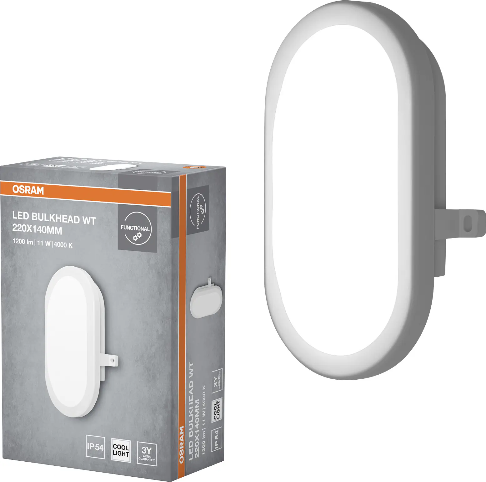 Osram LED Wandleuchte Bulkhead 11W 4000K weiß