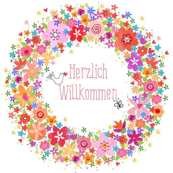 Braun & Company Servietten Herzlich Willkommen 33 x 33 cm - 20er Pack