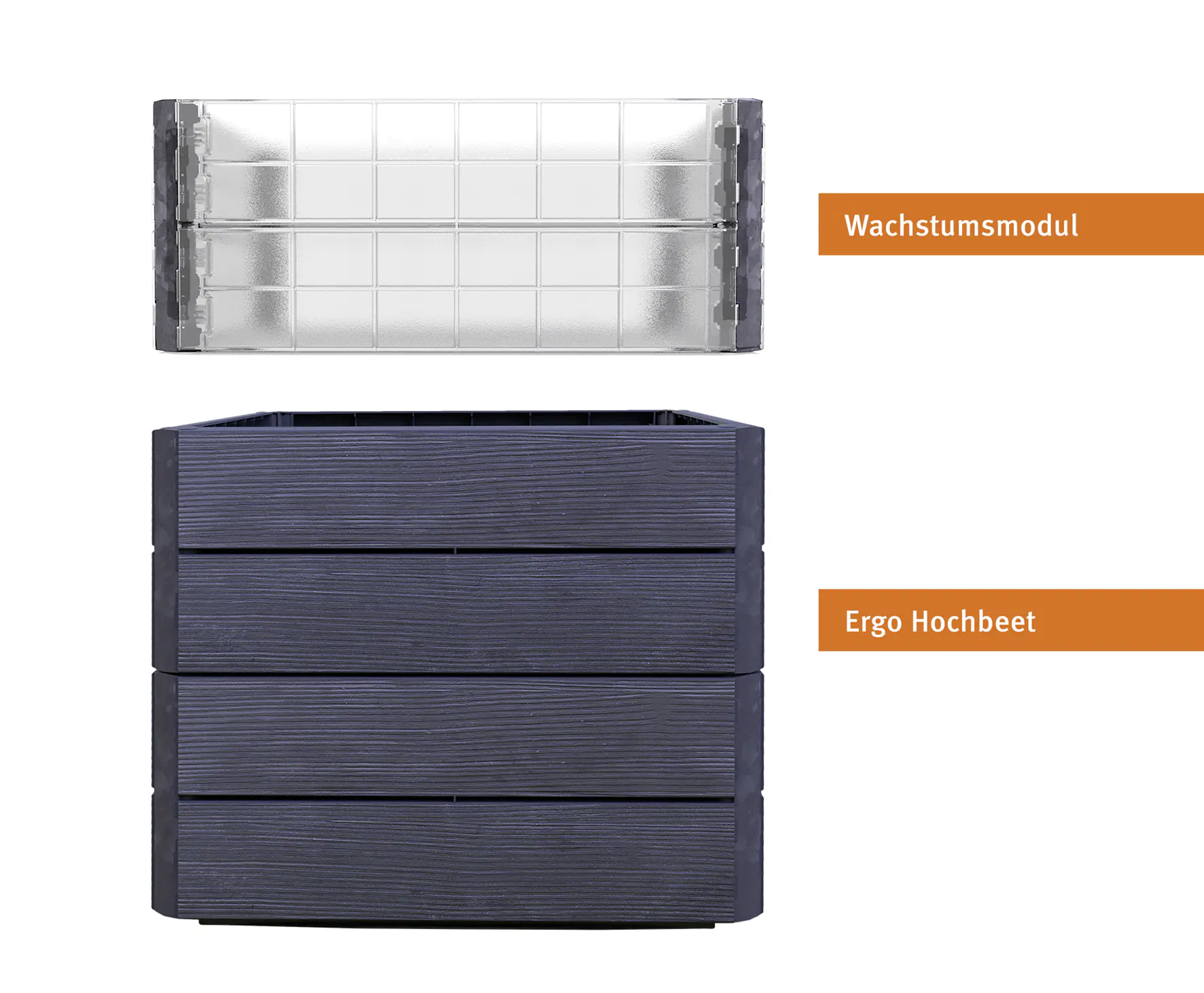 Garantia Hochbeet Ergo Quadro Turbo M 75 80 x 60 x 75 cm, wood, Wassersystem & Wachstumsmodul