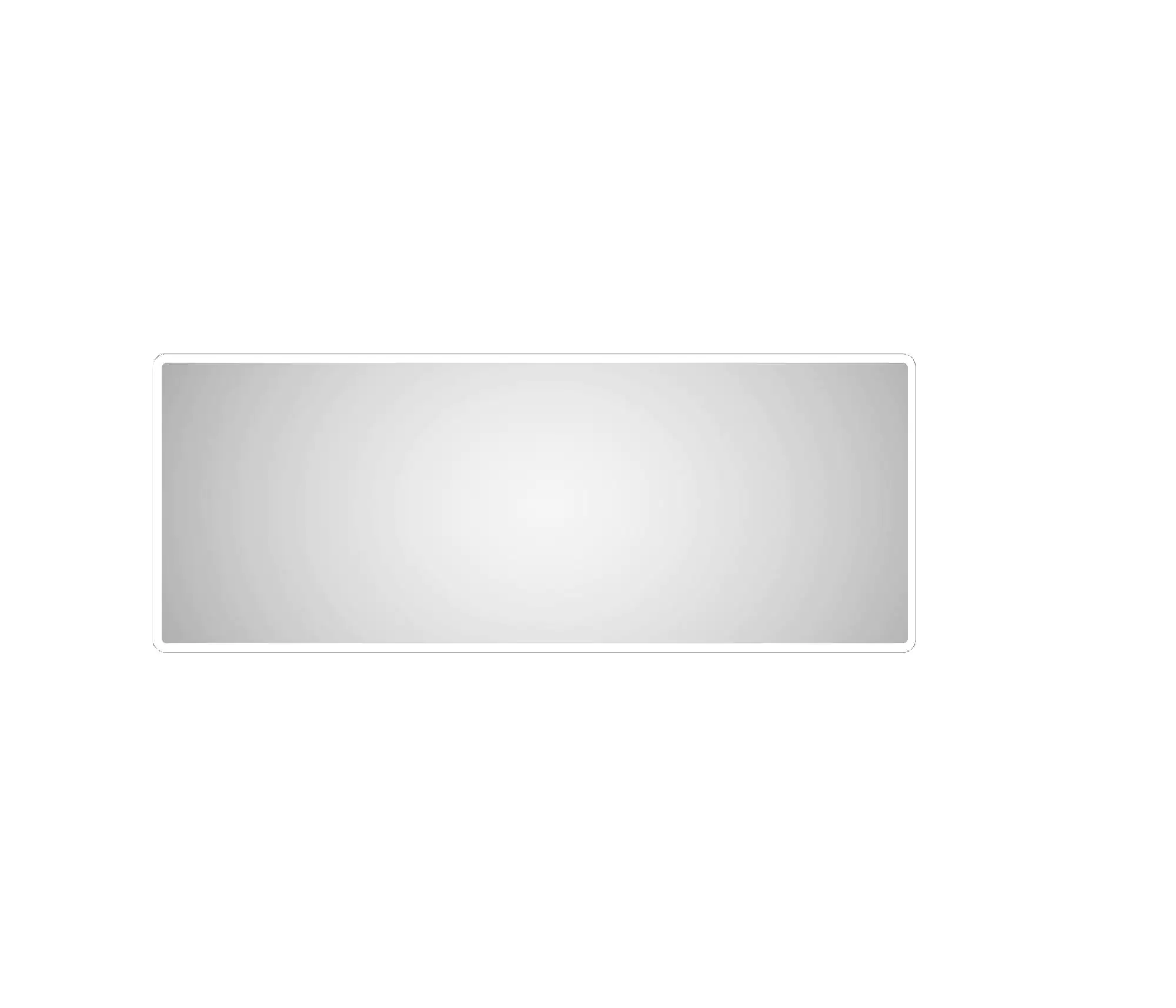 DSK LED Lichtspiegel Silver Luna 180 x 70 cm