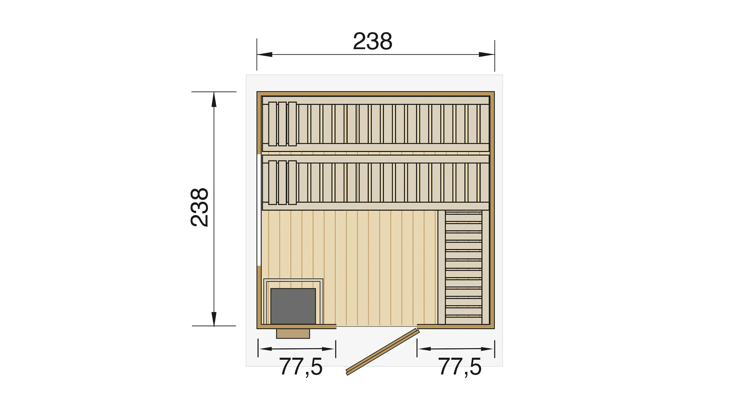 Weka Design-Saunahaus KUOPIO Sparset 9,0 kw BioS anthrazit