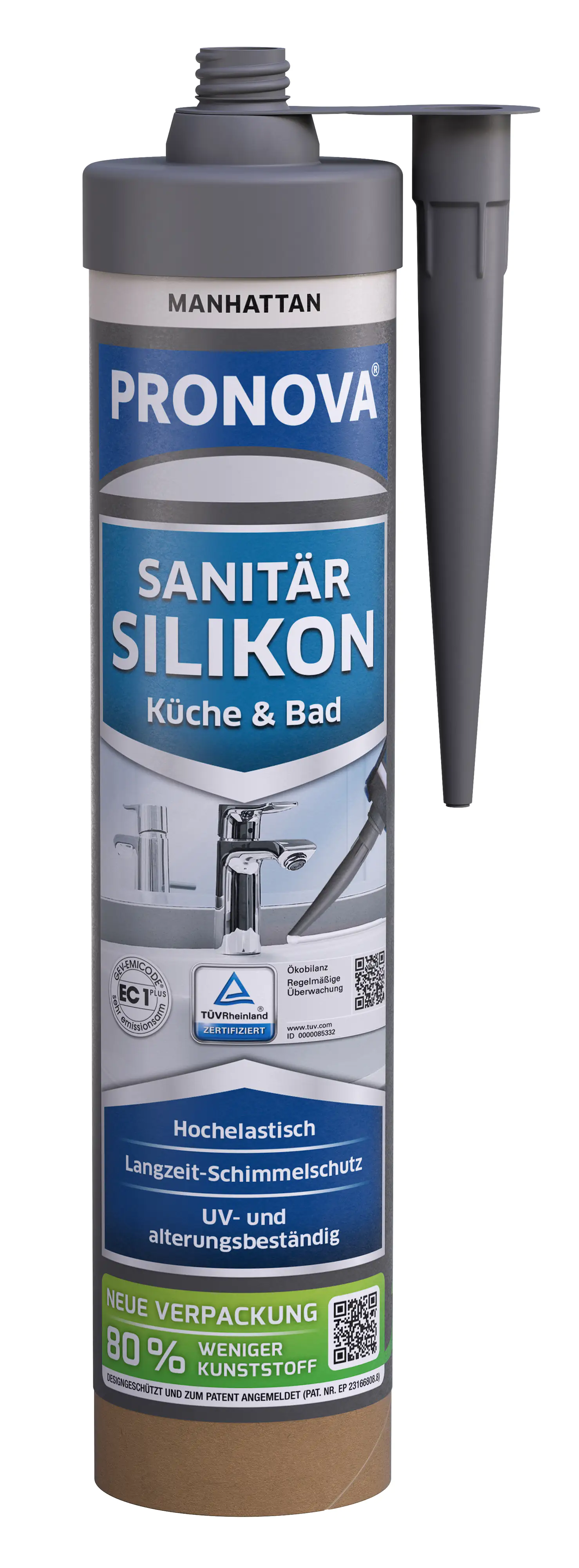 PRONOVA ECO Sanitär Silikon 280 ml manhattan