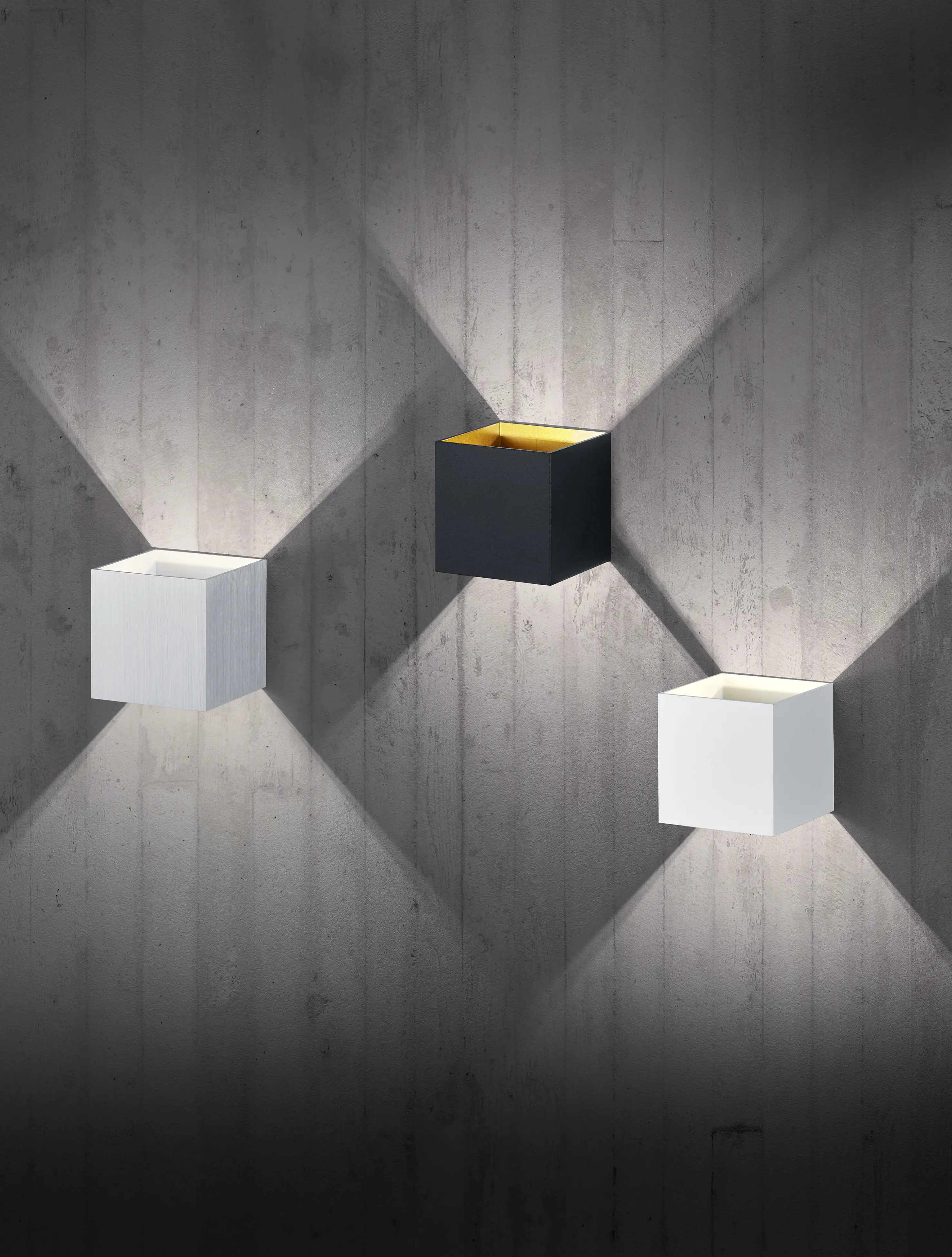 Trio Leuchten LED Wandleuchte Louis  4,3W warmweiß schwarz matt Aluminium