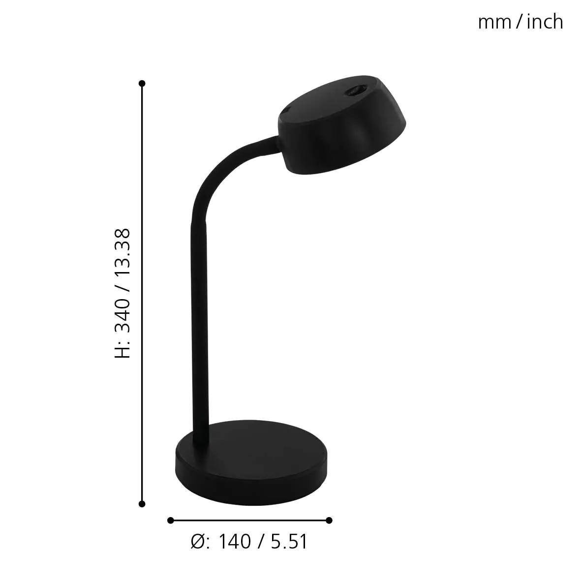 Eglo LED Tischlampe Cabales 34 x 14 cm warmweiß