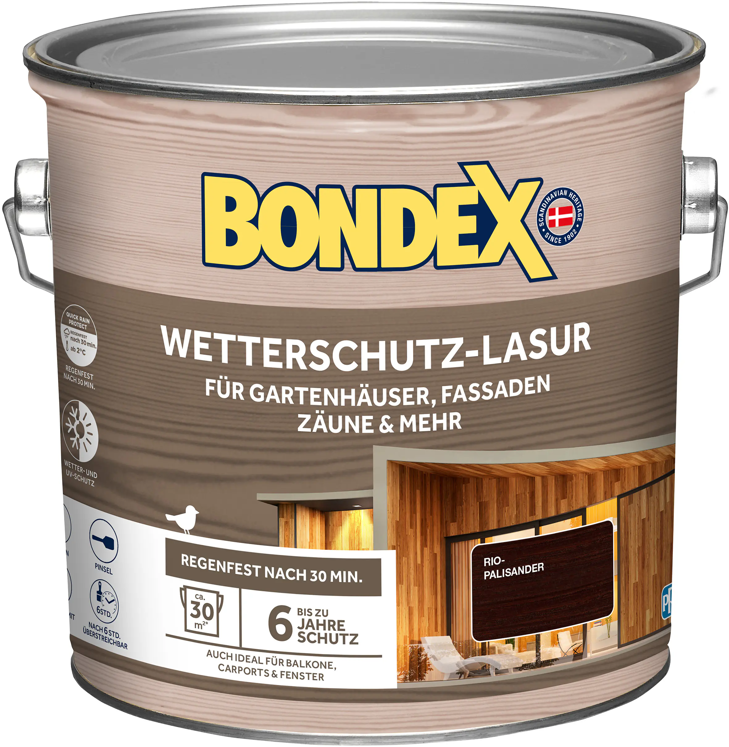 Bondex Wetterschutzlasur 2,5 L rio palisander