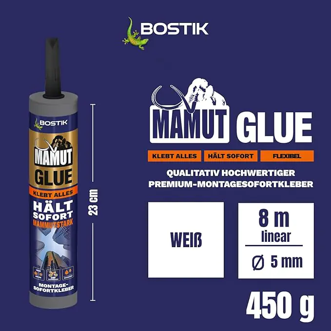 Bostik Montagekleber Mamut Glue 450 g weiß