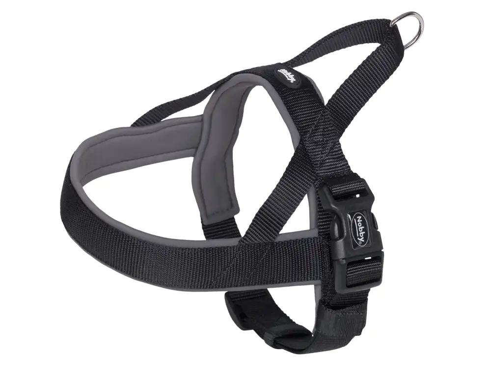Nobby Norweger-Hundegeschirr Classic Preno schwarz/grau