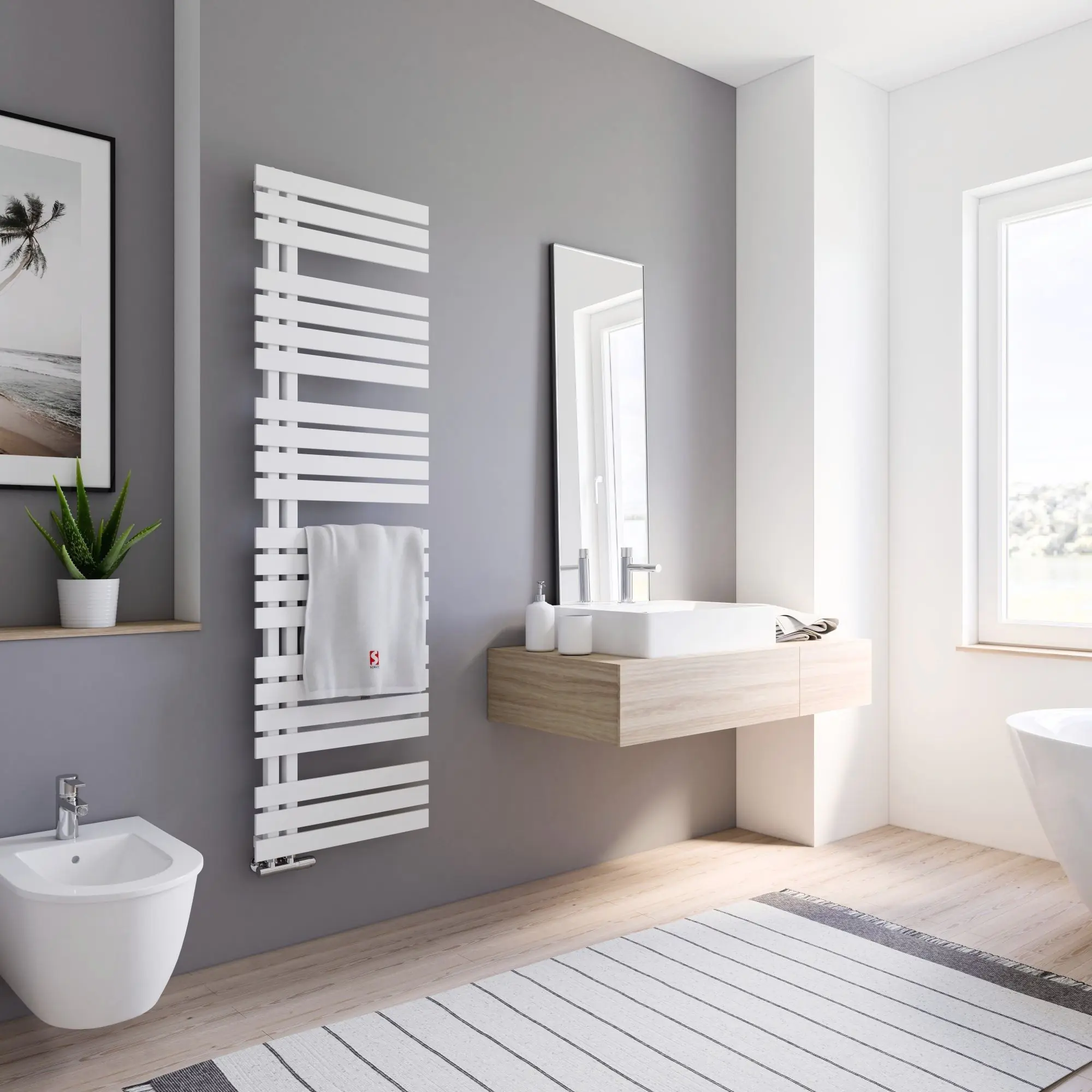 Schulte Design-Heizkörper Breda 169 x 50 cm alpinweiß 718 W