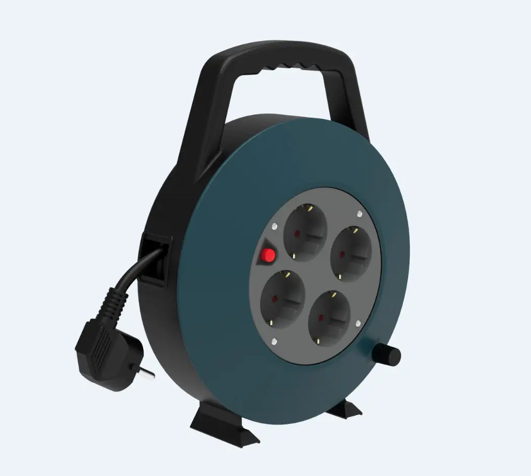 REV Kabelbox 5m H05VV-F3G1,5 petrol - schwarz
