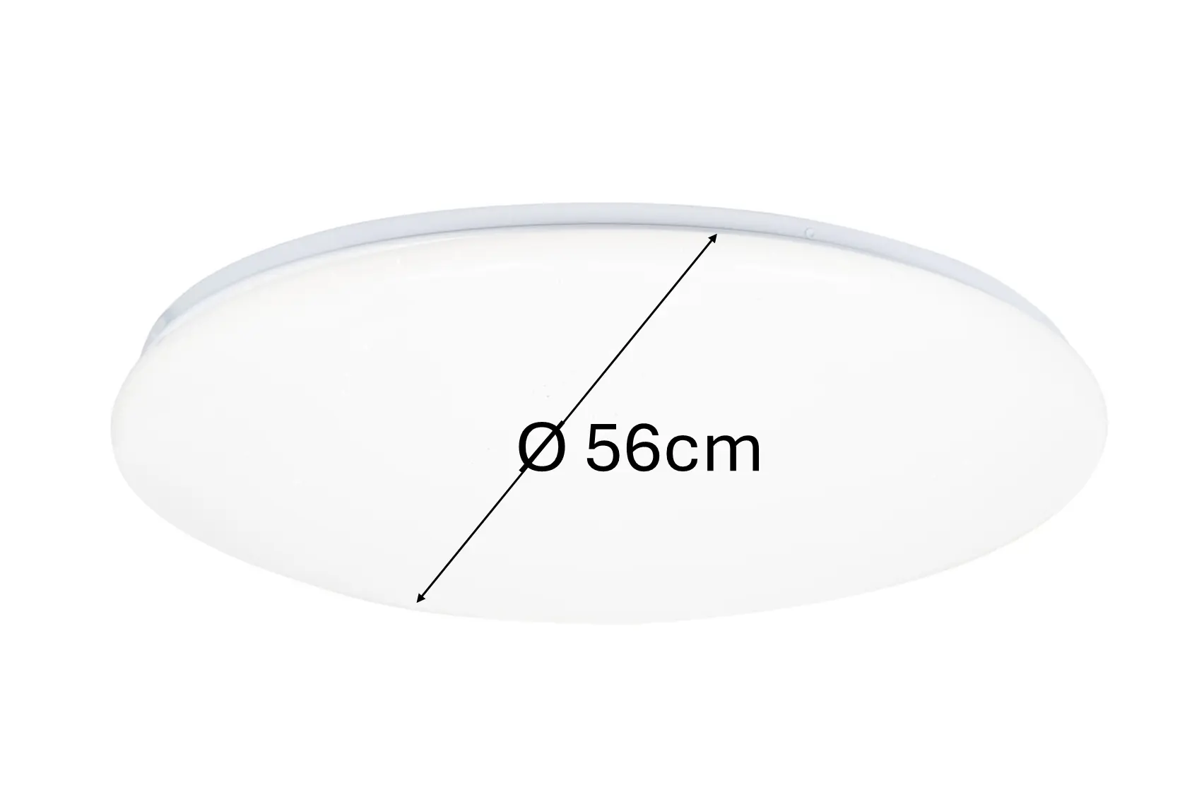 Mylight LED-Deckenleuchte Venice Ø 56 x 10,4 cm dimmbar warmweiß-kaltweiß weiß