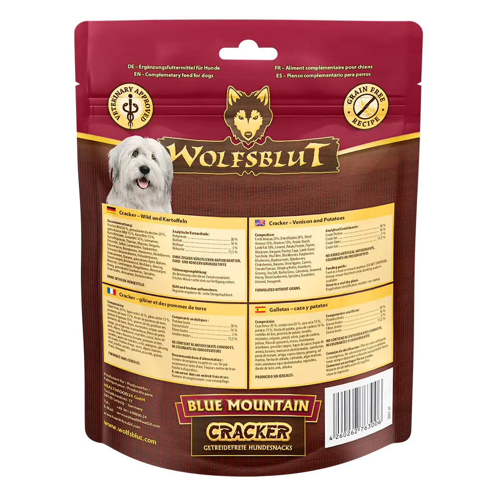 Wolfsblut Blue Mountain Cracker - Wild mit Kartoffel 225 g