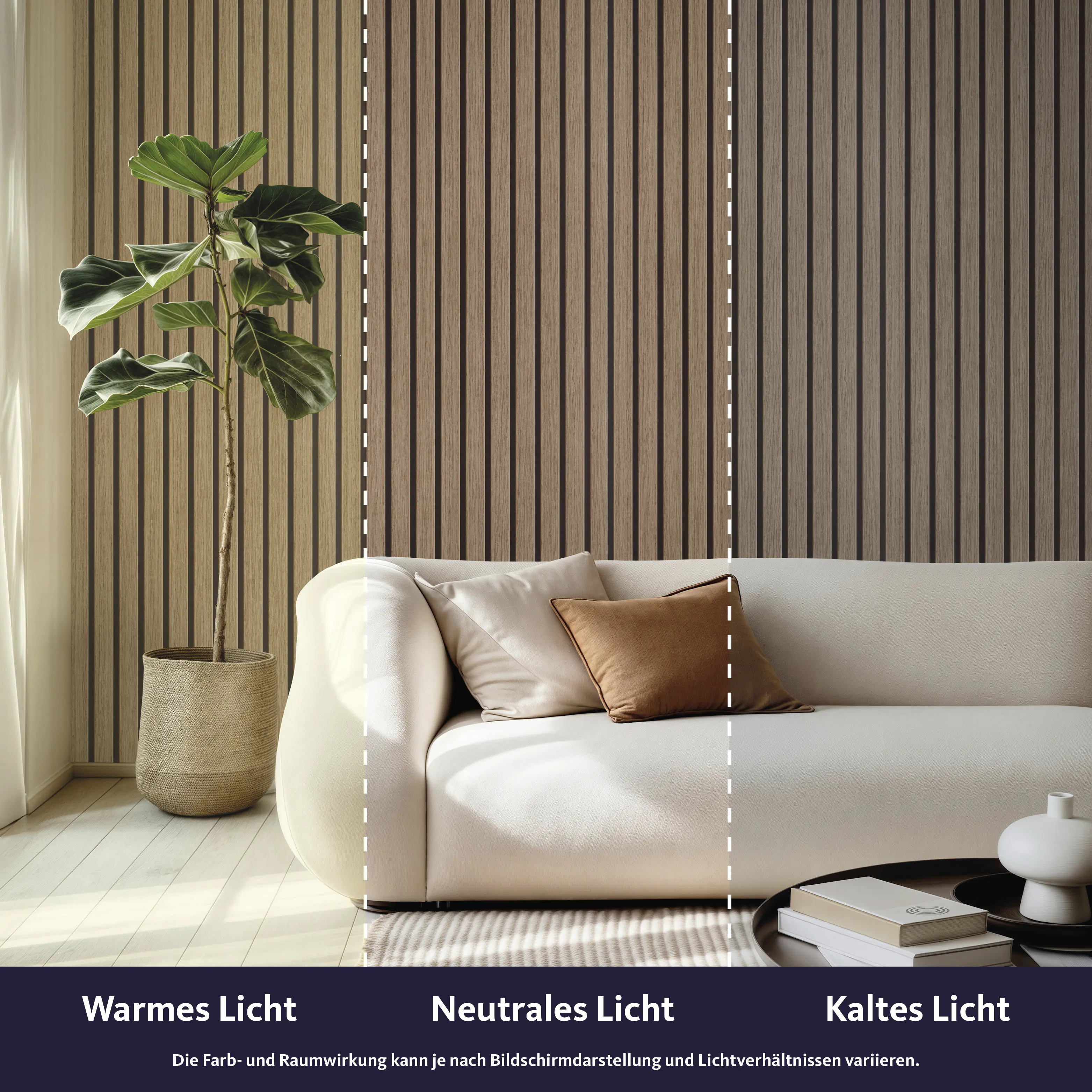 Tesa x Rasch selbstklebende Tapete Echo Akustikpaneele holzbraun 6 x 0,53 m 