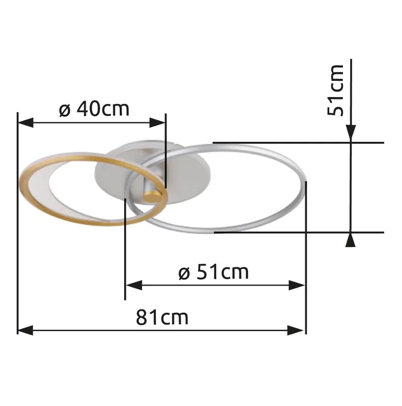 Globo LED Deckenleuchte Umbra 2 Ringe