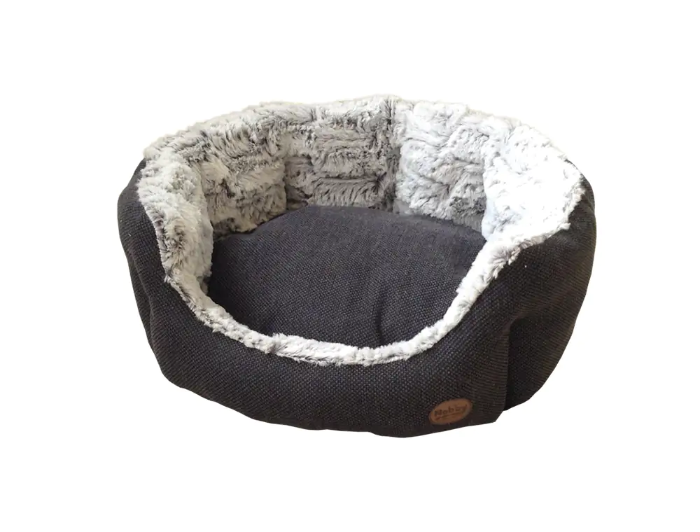 Nobby Komfort Bett Cacho oval dunkelgrau