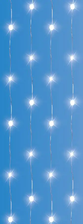 TrendLine LED-Lichterkette Mini Außen 7,9 m kaltweiß mit Timer, 8 Lichteffekten
