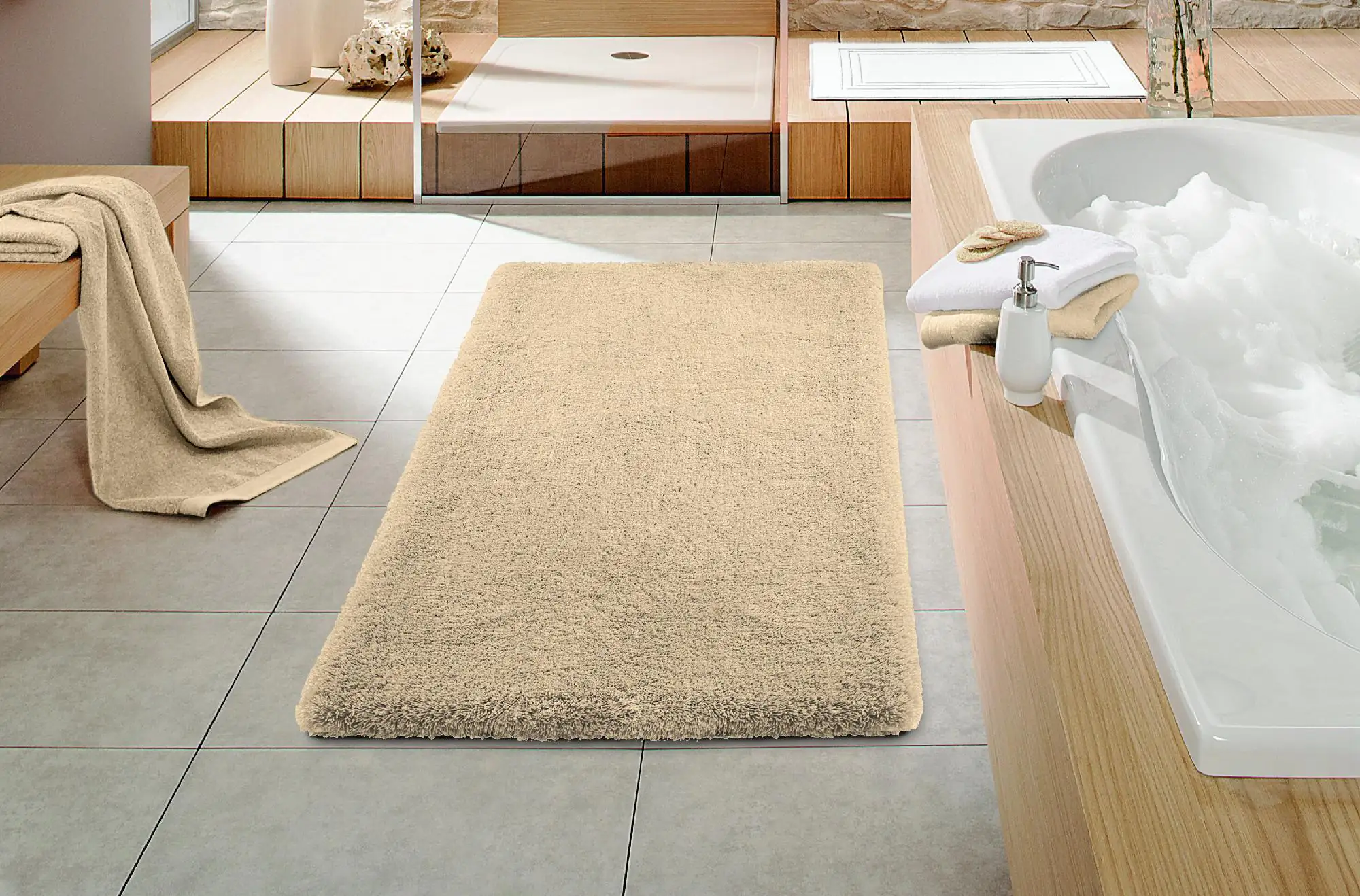 Primaster Badteppich sandbeige 65 x 55 cm