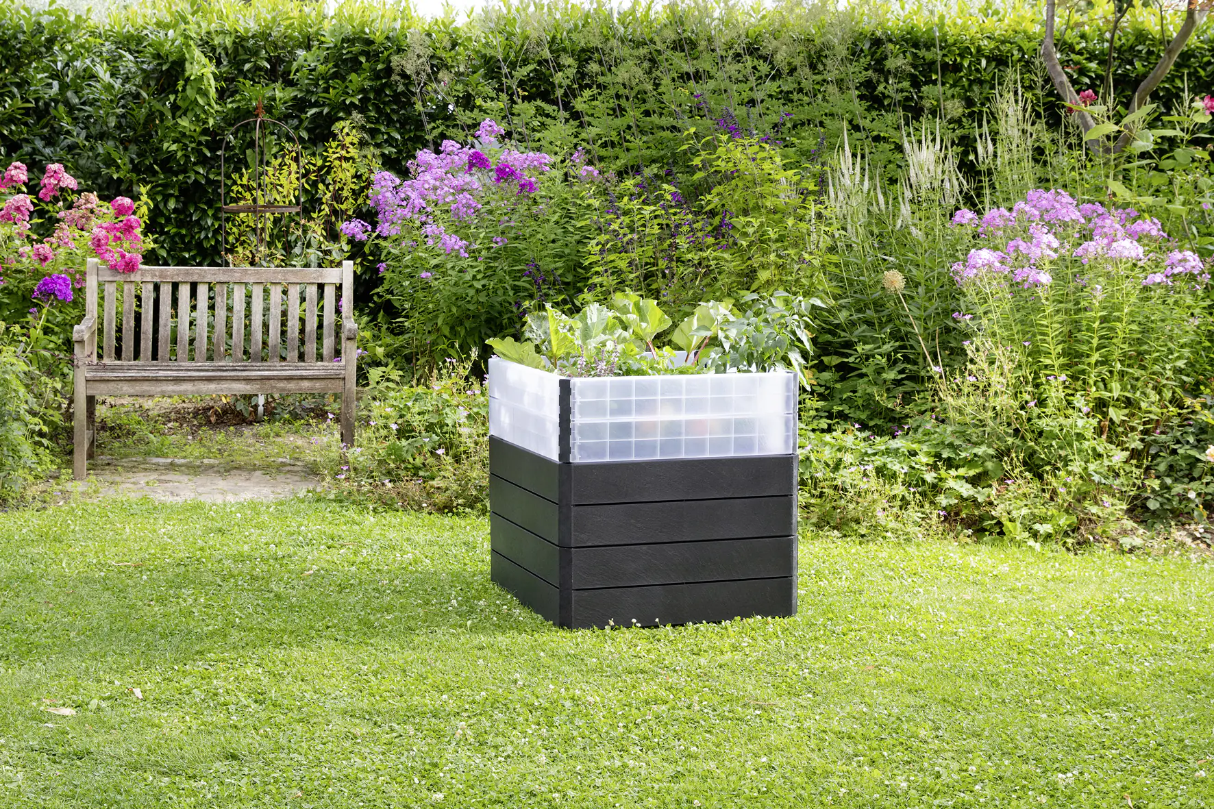 Garantia Hochbeet Ergo Quadro L Turbo 75 mit FLORA-Wassersparsystem