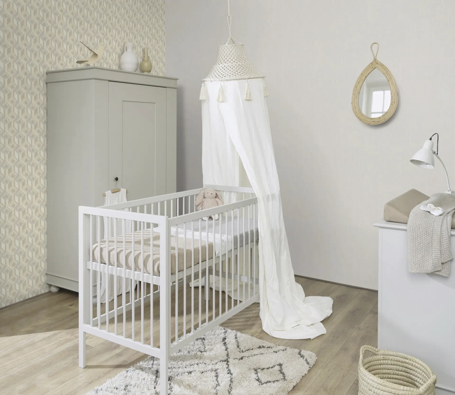 Rasch Vliestapete 746051 Grau-Hellgrau Uni 10,05 m x 0,53 m