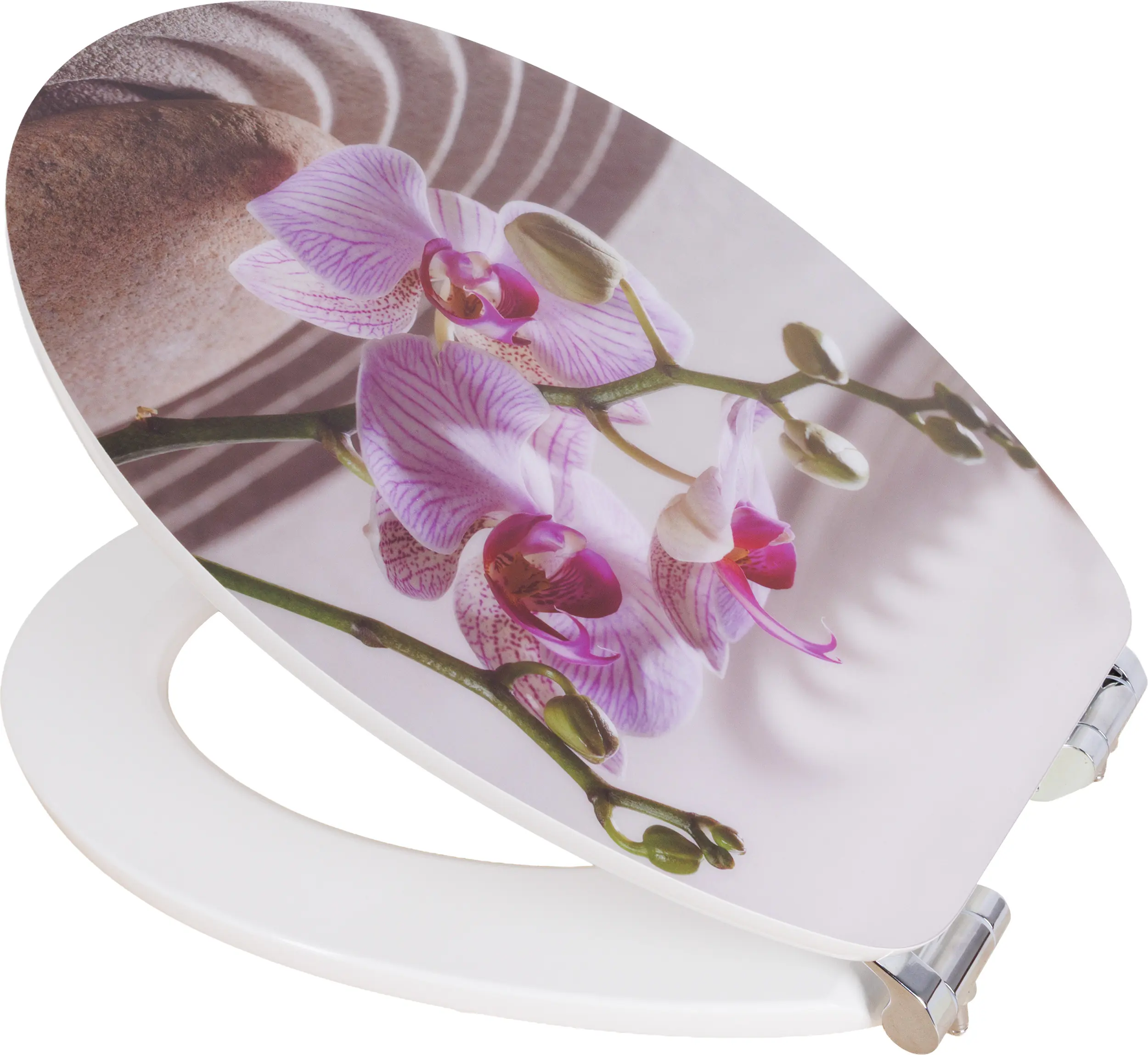 Primaster WC-Sitz mit Absenkautomatik Flower weiß