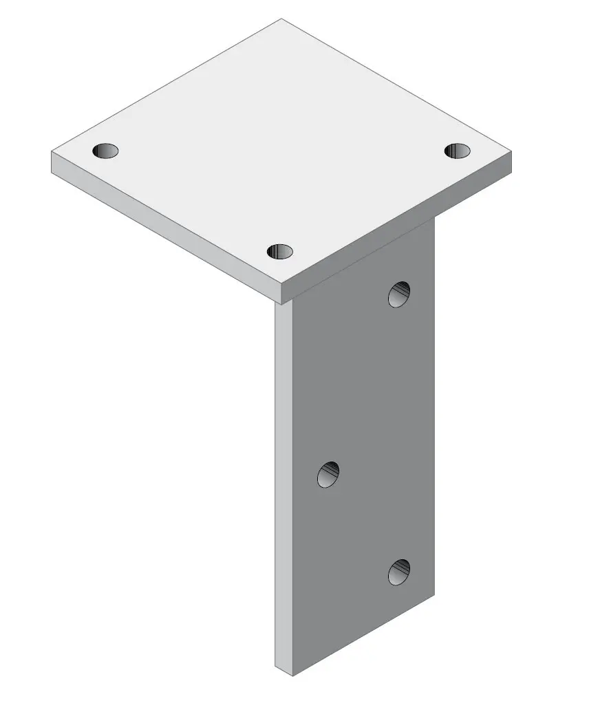 Ambiente Pfostenanker Stahl 13 x 13 cm verzinkt 