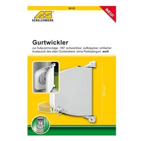 Schellenberg Aufschraubwickler aufklappbar Mini weiß ohne Rollladengurt
