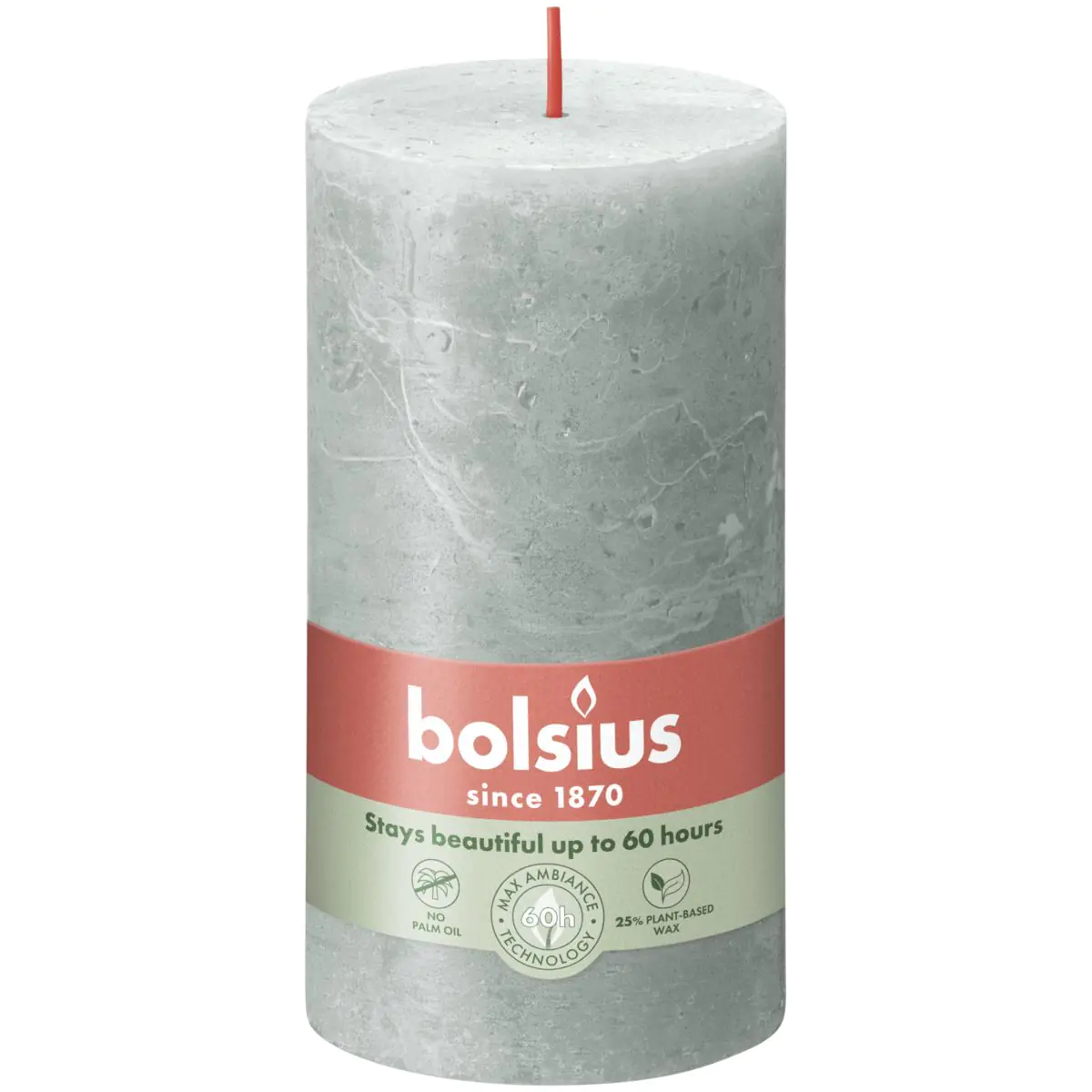Bolsius Rustik Stumpenkerze 130/68 mm Jade Grün