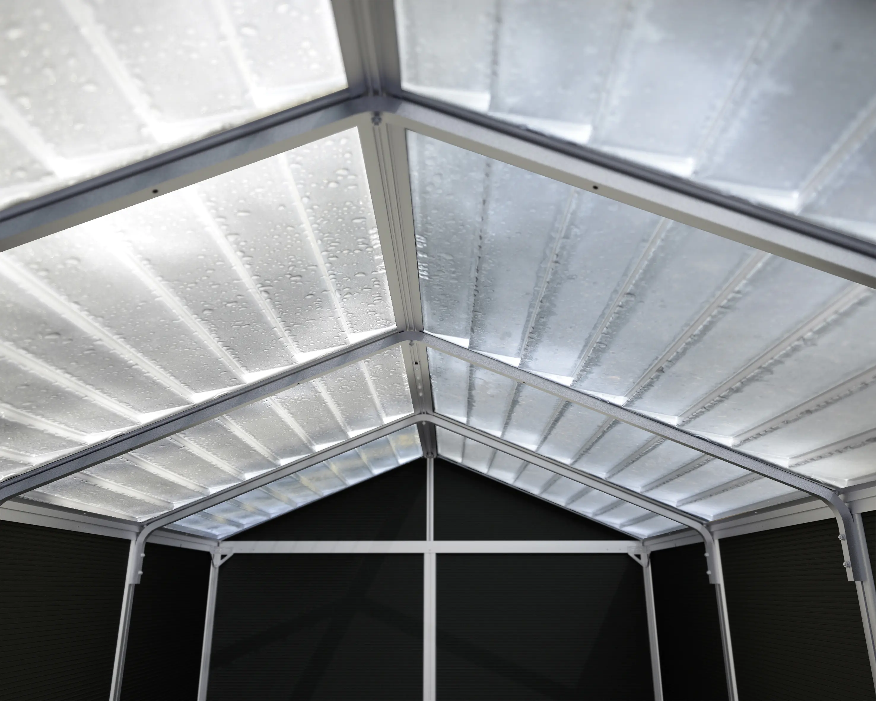 Canopia Gerätehaus Rubicon Alu grau 379 x 185 cm